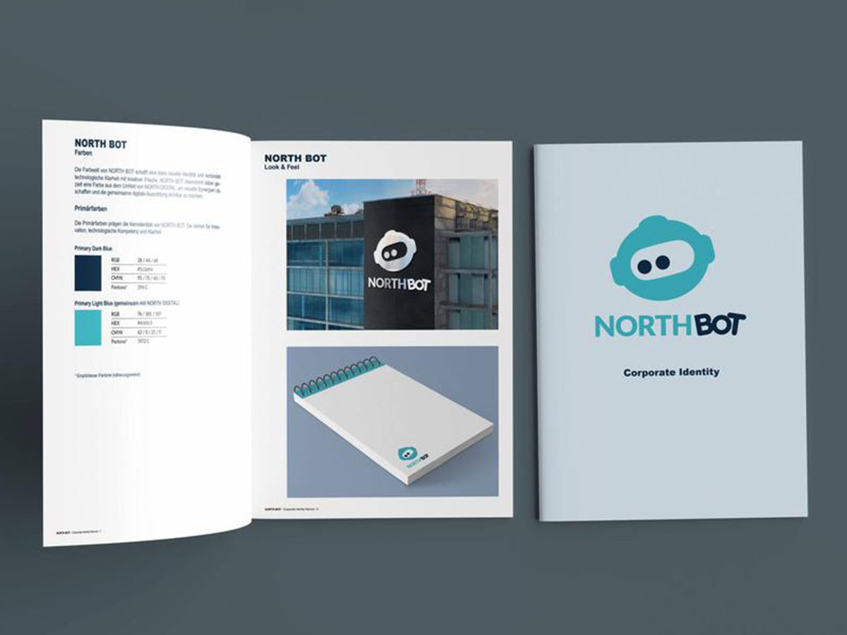 Auszug aus einem Corporate-Design-Manual, Branding-Projekt für Northbot
