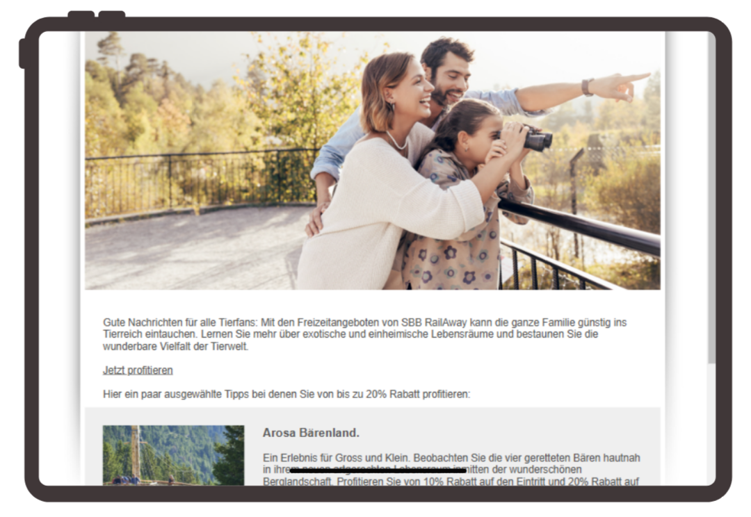 Unser Partner, Present-Service, bietet ergänzend zu den Koffern leistungsstarke Kommunikationskanäle, um junge Familien direkt zu erreichen.