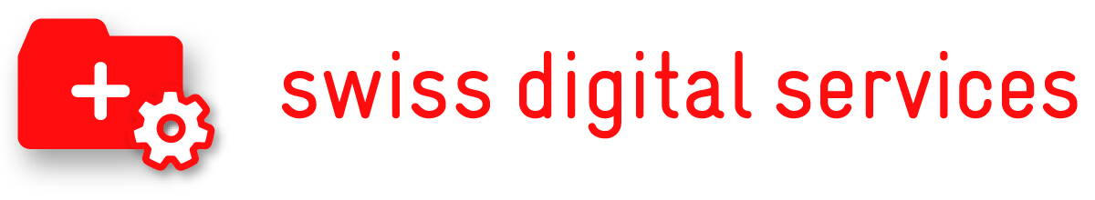 Offizielles Logo des Labels swiss digital services. Erkennungszeichen für geprüfte Schweizer ICT-Dienstleistungen mit Fokus auf Qualität, Sicherheit & Vertrauen.